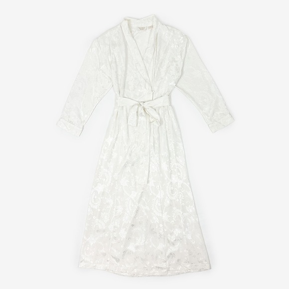 Victoria's Secret Floral Jacquard Robe Size P/S Vintage Gold Label Bridal - Picture 3 of 8